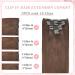 Vlasy Clip in Human Hair Extensions - 14 Inch Brown Seamless 7-Piece Set for Women - Buy Online on GoSupps.com