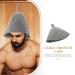 Buy Healvian Russian Sauna Cap - 2 Piece Wool Felt Hats for Men & Women | Gray Shower & Bathhouse Head Protection - Buy Online on GoSupps.com