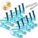 10pcs Disposable Safety Sterile Ear Piercing Gun Unit Tool With Ear Stud Asepsis Pierce Kit (Gold Gold)