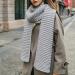 Shop Ladies Black Triangular Scarf with Buttons | Large Cotton Winter Scarves for Cold Weather - Buy Online on GoSupps.com