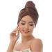 Kirman Premium Haarurban towel with 2 buttons 100% cotton - hair - for short and long hair - turban towel is quick -drying and suckling (brown 1 piece) brown 1