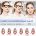 OCCI CHIARI Blue Light Blocking Glasses for Women Oversized Fashion Eyeglasses Reduce Eyestrain Computer Glasses Black - Buy Online on GoSupps.com