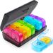 Weekly Pill Organizer 7 Day 2 Times a Day FULLOT Pill Box & 7 Daily AM PM Pill Cases with Easy Retrieving and Refilling Design Increased Capacity for Pills/Vitamin/Fish Oil/Supplements