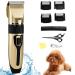 Pet Dog Cat Clippers Professional Dog Grooming Tools Kit Hair Cutting Styling Shaving Tool Set Low Noise Rechargeable Cordless Pet Dogs Cats Electric Clippers with 4 Comb Guides Scissors and Comb