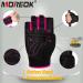 MOREOK 3MM Gel Pad Workout Gloves - 3/4 Finger Weight Lifting Gloves for Men/Women - Wrist Support Fitness Gloves for Powerlifting, Exercise, and Training - Pink, Medium - Buy Online on GoSupps.com