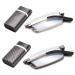 Amorays 2 pairs of foldable metal reading glasses mini portable reading glasses with hard shells-etui anti-blue light for women and men 1166 +2.00 dark gray & light gray