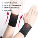 Compression Wrist Sleeves Brace for Men & Women - 2 Pairs | Tennis, Tendonitis, Carpal Tunnel Support | Medium Black Wrist Wraps - Buy Online on GoSupps.com