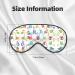 Colourful Animal Alphabet Unisex Sleeping Eye Mask | Soft & Comfortable Light-Blocking Sleep Mask - Buy Online on GoSupps.com