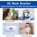 3D Silicone Face Mask Bracket with Earloops - Turtle Shape Breathable Spacer for More Breathing Room, Lipstick Protector (White 5PCS) - Buy Online on GoSupps.com