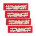 4 Sets Acrylic Resin Fake Teeth Complete Acrylic Resin Teeth Denture Dental Teeth Dentures Upper and Lower Synthetic Resin Teeth for Replacement DIY Halloween  112 PCS  23 A2
