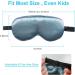 22 Momme Mulberry Silk Sleep Mask - 3D Contoured Eye Mask for Sleep & Travel | Adjustable Soft Blindfold for Men & Women (Gray - Buy Online on GoSupps.com