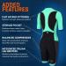 ZONE3 Women's Aquaflo Plus Short Sleeve Trisuit - Black/Grey/Mint | High-Performance Triathlon Gear for International Shipping - Buy Online on GoSupps.com