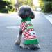 Hrttsy Christmas Dog Sweater - Warm Winter Pullover for Small & Medium Dogs | Red-Green Striped Bear Pet Costume - Buy Online on GoSupps.com