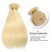 Elailite 100% Brazilian Human Hair Extensions - 40cm #613 Light Blonde Sew-In Bundles | Premium Real Hair Bundle - Buy Online on GoSupps.com
