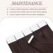 Tess Tape Extensions Real Hair #2 Dark Brown 60 cm - 20 Pack Remy Adhesive Tape In Hair Extensions - Buy Online on GoSupps.com