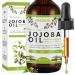 Organic Jojoba Oil for Hair - Pure Jojoba Oil for Hair Growth - Organic Jojoba Oil for Skin - Deeply Moisturizing Jojoba Carrier Oil Provides 24 Hours of Moisture - 4(OZ)