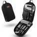 Camping Cookware Storage Bag - Portable Bag for Camping Cooking Utensils Set - Knife, Fork, Spoon, Chopping Board & Chef's Knife - Black - Buy Online on GoSupps.com