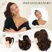 Sofeiyan 28cm Clip-In Ponytail Extension - Short Curly Wavy Synthetic Hair for Women - Dark Brown Ponytail Extension - Buy Online on GoSupps.com