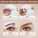 Beginner Eyebrow Stamp Stencil Kit - Simpout Brow Stamping Trio Set with 29 Brow Stencils and Waterproof E02 Soft Brown Eyebrow Kit - Buy Online on GoSupps.com