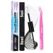 JIMIRE Eyelash Glue Adhesive 2 in 1 Bond& Seal and Lash Applicator Tweezers for DIY Cluster Individuals at Home Strong Hold Waterproof Lash Glue Lash Bond Seak and Tweezers