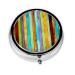 Colorful Wooden Boards Mini Pill Box - Convenient Travel Accessory - Perfect for Purse and Pocket - Small Pill Organizer One Size Colorful Wooden Boards