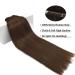 Doores Real Hair Extensions Clip-In - 22 Inch Dark Brown to Chestnut Brown & Dirty Blonde Highlights 120g Remy Human Hair - 7 Pieces 55cm - Buy Online on GoSupps.com