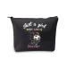 Cmnim girl football gifts just a girl who love football make-up bags travel cosmetic bag gift for soccer players fans just a girl who loves soccer bag black bag
