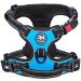 POPOT No pull dog harness front reflective pet vest for dogs with simple control handle and back perfect for daily training walking running (blue l) l blue
