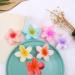 Plumeria Flower Hair Claw Clips - 7Pcs Slipproof Plastic Hairpins | Trendy Hawaiian Accessories for Weddings & Beach Parties - Buy Online on GoSupps.com