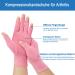2-Pair Arthritis Compression Gloves for Rheumatoid & Osteoarthritis Relief - Fingerless Breathable Moisture-Regulating for Men & Women (Pink Size S) - Buy Online on GoSupps.com