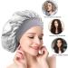 AliLeader 2Pcs Silk Hair Bonnet for Sleeping - Black+Silver - Buy Online on GoSupps.com
