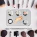 Palette de M lange Maquillage en Acier Inoxydable 2 Pi ces Grosse Taille Carr e 5 Trous avec Spatule Plateau de M lange Fond de Teint et Pigments pour Nail Art et Maquillage - Buy Online on GoSupps.com