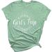 CYJAGNY Women's Casual Girls Trip in Progress T-Shirt - Green, Size Large - Buy Online on GoSupps.com