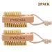 2 Pack Wooden Nail Brushes for Cleaning Fingernails - Dual-sided Nail Scrub Brush with Hanging Rope - Beechwood Construction - Buy Online on GoSupps.com