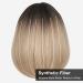 Short Blonde Bob Wig for Women - 12 Natural Straight Synthetic Short Bob with Bangs - #1 Color - Cosplay, Halloween, Cute Style - Buy Online on GoSupps.com