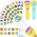 2 pieces of children projector flashlight children's flashlight projector with 80 patterns of animals fruits of digit bright realistic gift for 2-8 year old young girls energy class A ++