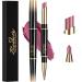 ChaneeHann 2-in-1 Lipstick & Lip Liner Set - Matte Waterproof Lip Liner Pencil and Lipstick Duo in Violet Shade for Girls - Buy Online on GoSupps.com
