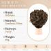 Short Wavy Messy Bun Hair Piece - Drawstring Ponytail Chignon Clip for Women | Medium AuBurn - Buy Online on GoSupps.com