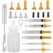 Breeding bottle Cat bottle for puppies pet feeding silicone nipple with bottle and syringes for puppies dog cat or other pets yellow yellow