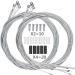 Hapleby 10PCS Premium Bike Shift Cable, Professional Bicycle Shift Wire Kit for Mountain and Road Bicycle, For Free 5 O-rings, 10 End Ferrules and 20 End Caps