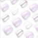 24Pcs Purple White Glitter False Nails - Short Squoval Press On Nails with Glue for Women & Girls - Buy Online on GoSupps.com