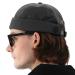 UNDERCONTROL Brimless Sailor Fisherman Vintage Leon Hat No Visor Skull Leather Strap Beanie Cap for Men&Women - Made in Korea Charcoal