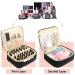 Detachable 2-Layer Nail Polish Organizer | Holds 42 Bottles | Gel Polish Storage & Manicure Tool Holder | Large Makeup & Cosmetic Bag with Dividers | Black - Buy Online on GoSupps.com