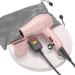 Foldable Travel Hair Dreyr Mini:Dual Voltage Lightweight Blow Dryer with Pouch 1200w Compact Pink Small Hair Dryer for Acrylic Paint Pouring(Light Pink)