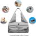 Women's Travel Yoga Gym Bag with Shoe Compartment | Grey Medium - Ideal for Workout Gear, Makeup, Accessories | Includes Wet/Dry Storage Pockets - Buy Online on GoSupps.com