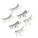 FOMIYES 6 Pairs Sequin False Eyelashes Lashes with Color Pride Makeup Color Lashes Lashes with Cosplay Fake Eyelashes Individual False Eyelashes Flower Stickers Miss Imitation Natural