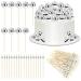 500 PCS DIY Disco Ball Party Decorations Set 400 Disco Ball Toothpicks for Appetizers 100 Disco Ball Cake Topper Silver Mini Disco Ball Decorative for 70s 80s Theme Birthday Party Decorations
