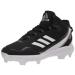 adidas Men's Icon 7 Mid TPU Baseball Shoe 11.5 Black/Silver Metallic/White