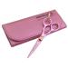 Professional Pink Hair Scissors Hairdressing Scissors for All Hair Cutting 5.5 inch (14 cm) - Pink Presentation Case