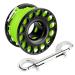 Scuba Diving Reel, Aluminum Alloy Wreck Cave Finger Spool with 30m/100ft High Visibility Line and Double-Ended Bolt Snap Clip Fits for Outdoor Diving Activities Fluorescent Green Fluorescent Green Line